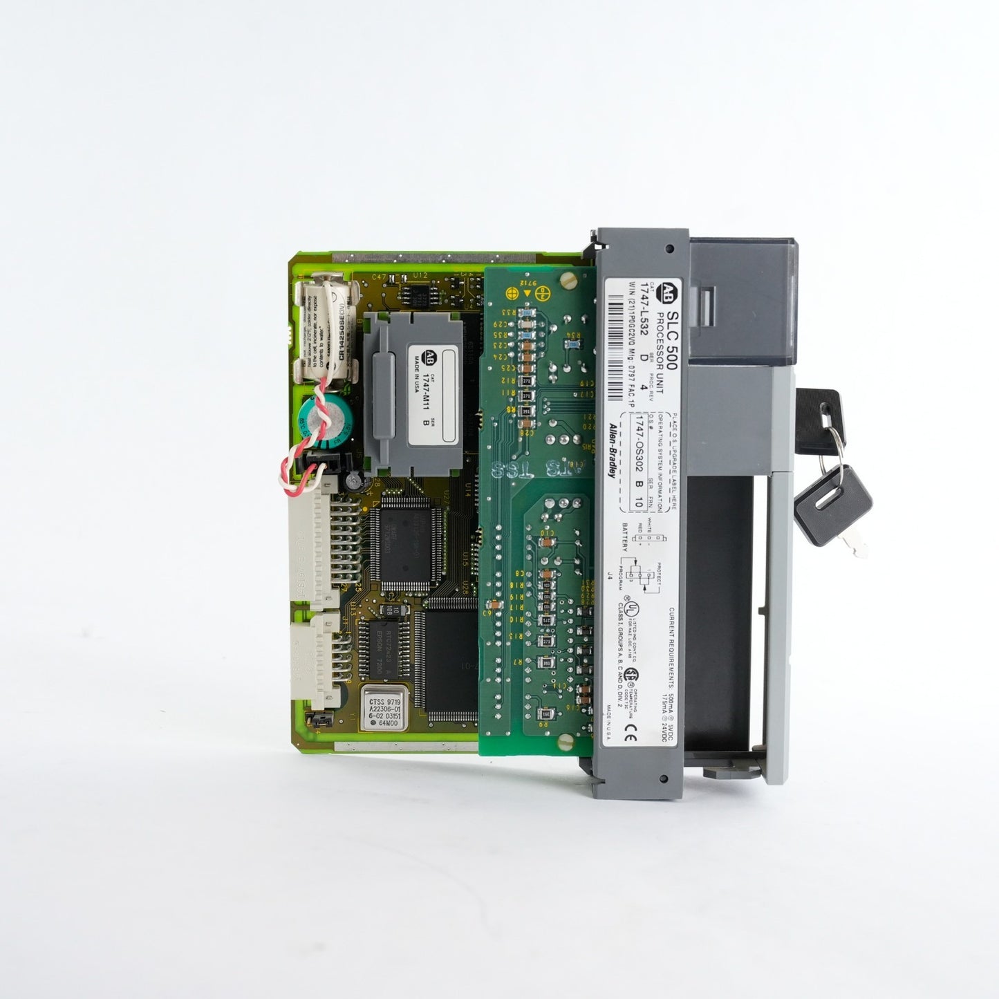 Allen Bradley 1747-L532 /D Proc Rev. 4 SLC500 Processor Unit + 1747-M11 /B