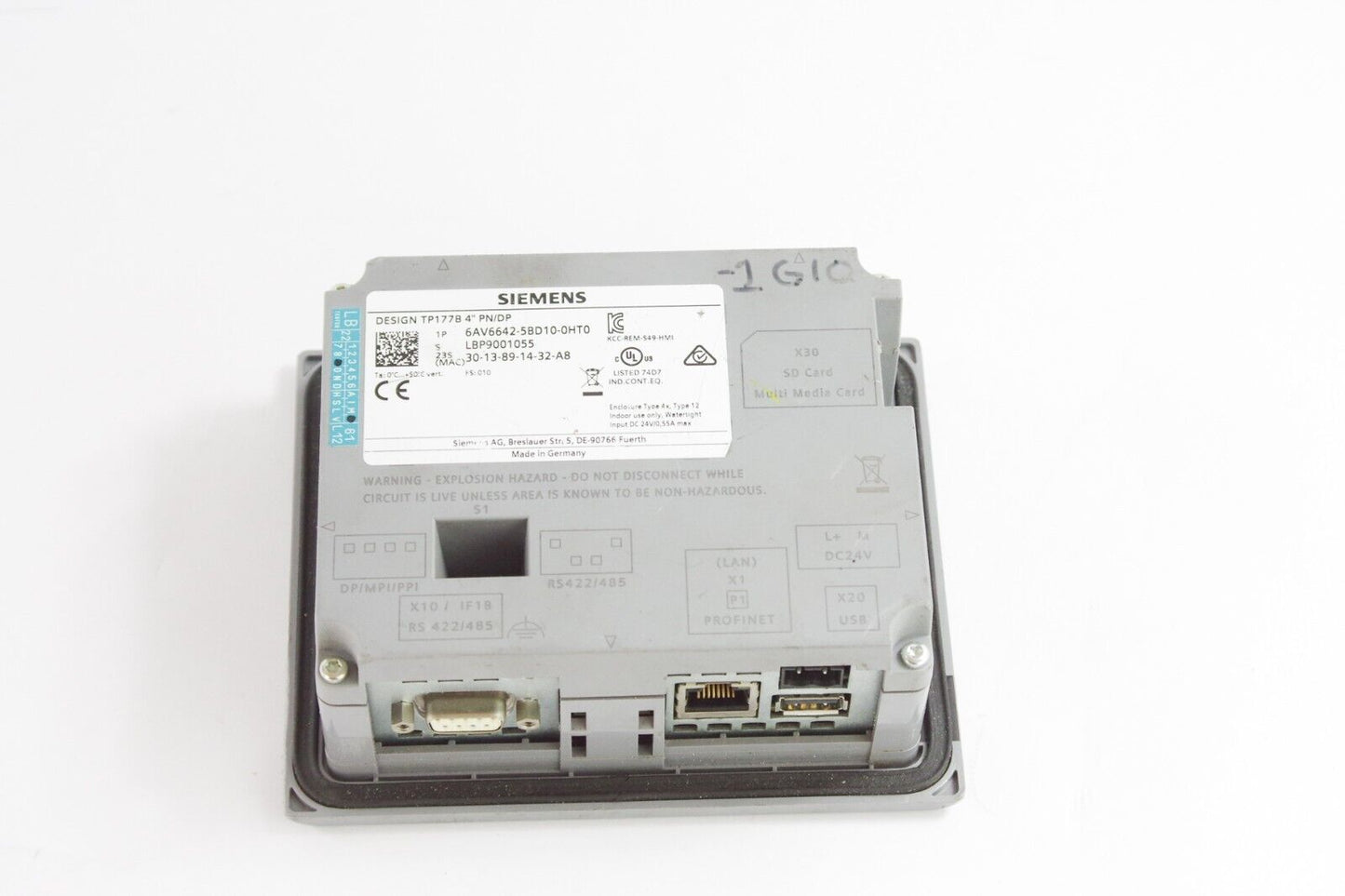 Siemens Hobart Design TP177B 4" PN/DP 6AV6 642-5BD10-0HT0 / 6AV6642-5BD10-0HT0
