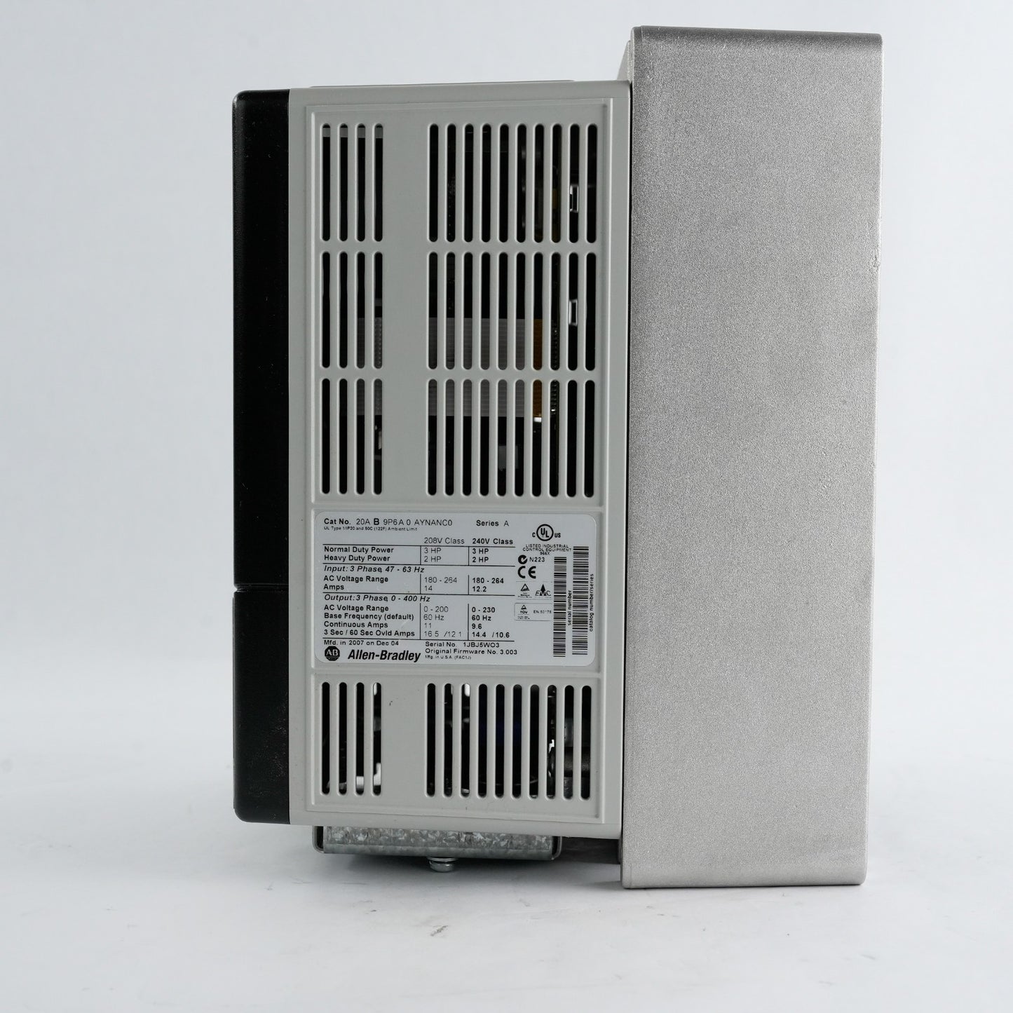 Allen Bradley PowerFlex 70 20AB9P6A0AYNANC0 /A 240V AC Drive