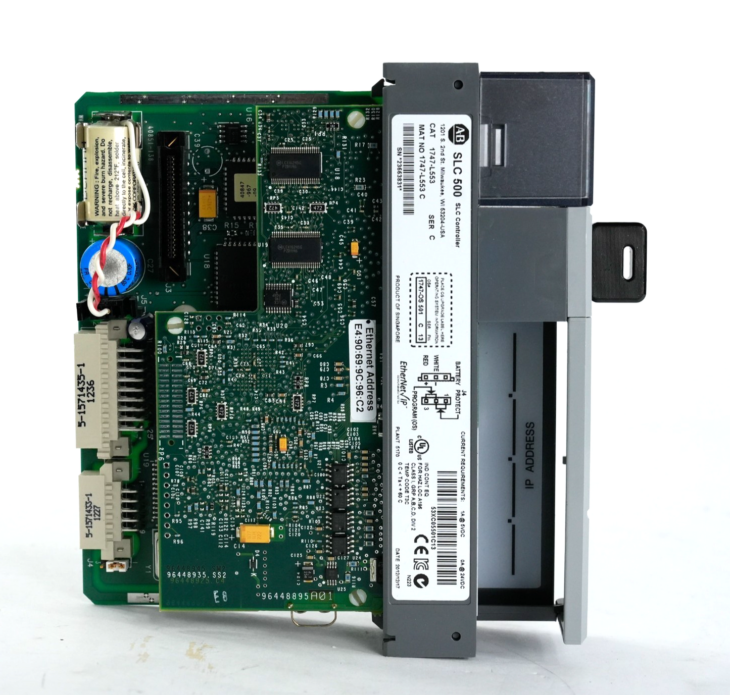 Allen Bradley 1747-L553 /C SLC 500 5/05 Controller Ethernet OS501/C FW 13