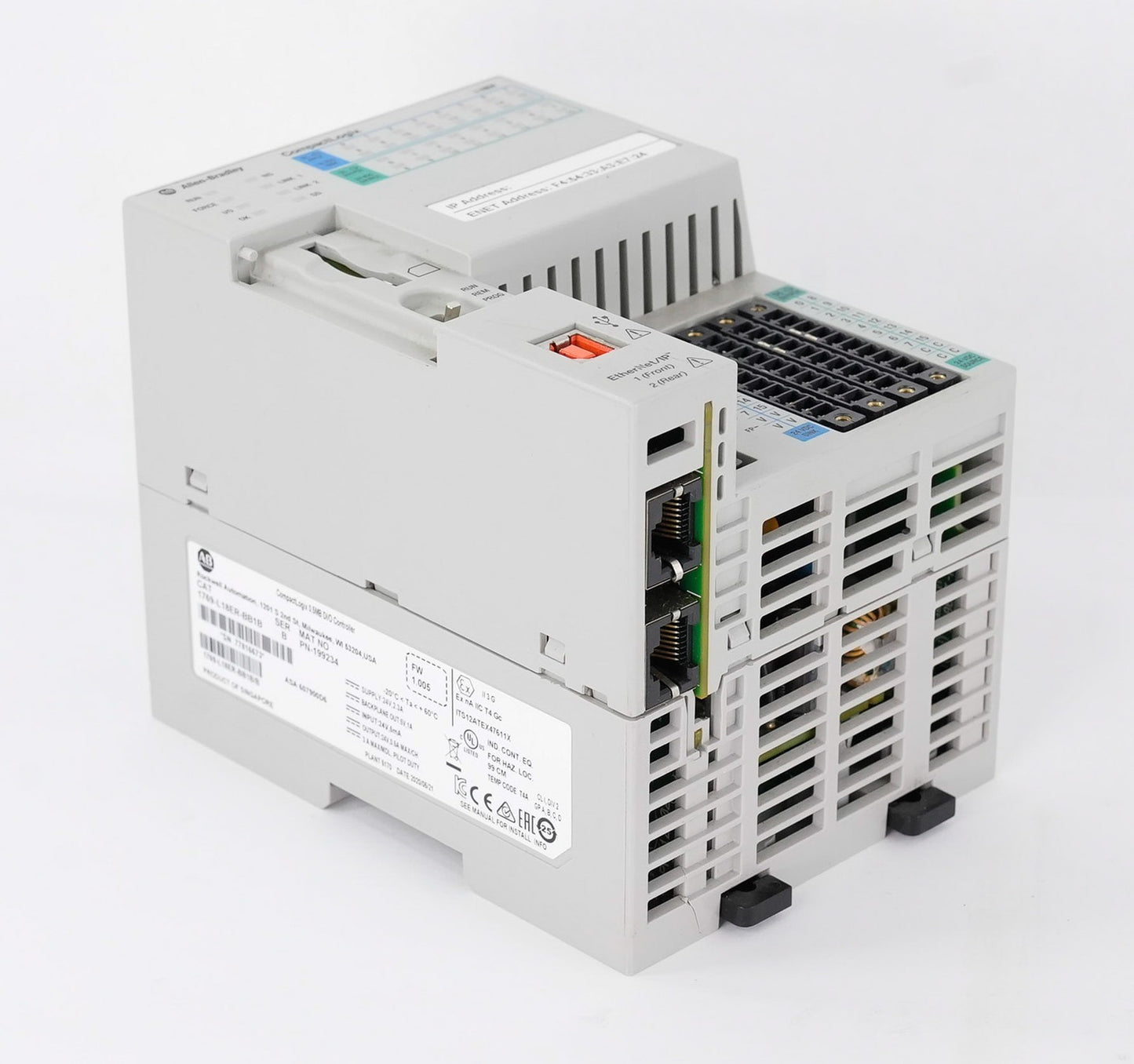Allen Bradley 1769-L18ER-BB1B /B CompactLogix 0.5MB DI/O PLC Controller