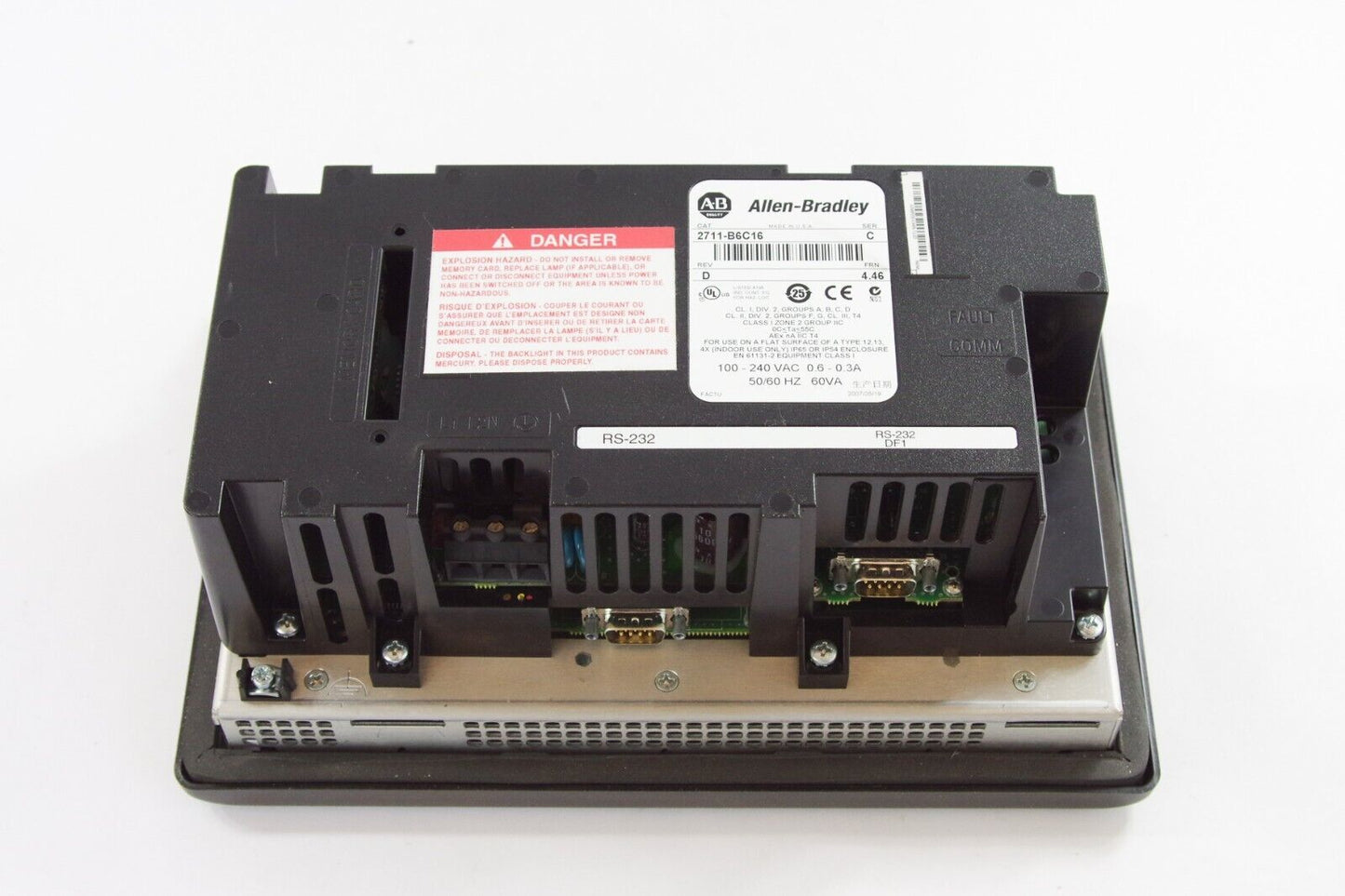 Allen Bradley 2711-B6C16 PanelView 600 REV D FRN 4.46 Series C