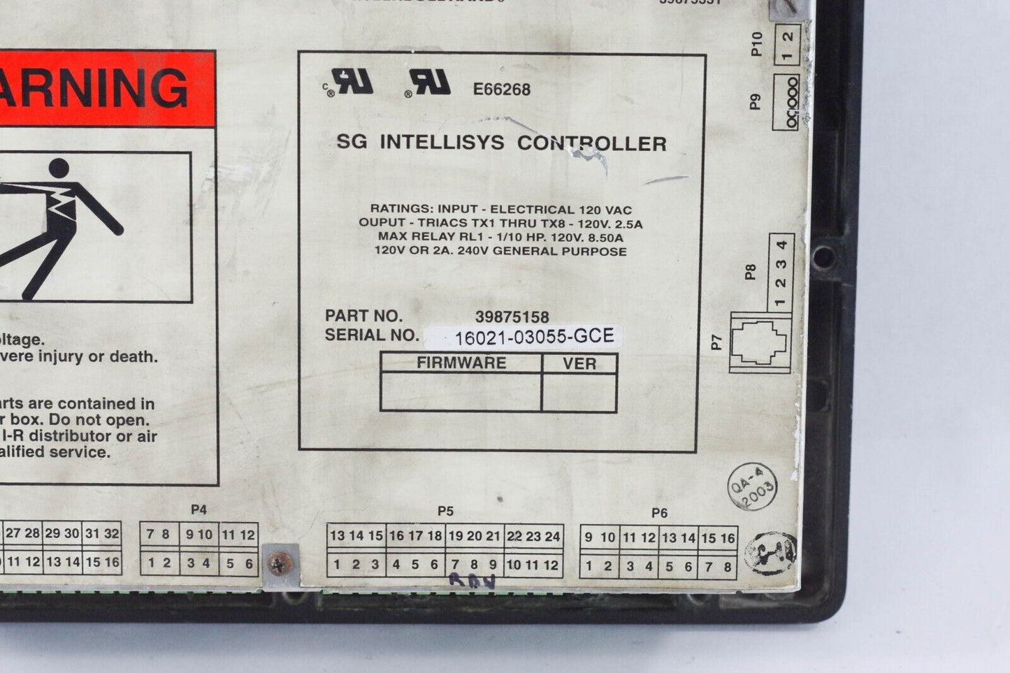 Ingersoll Rand SG INTELLISYS CONTROLLER 39875158 - For Parts / Repair