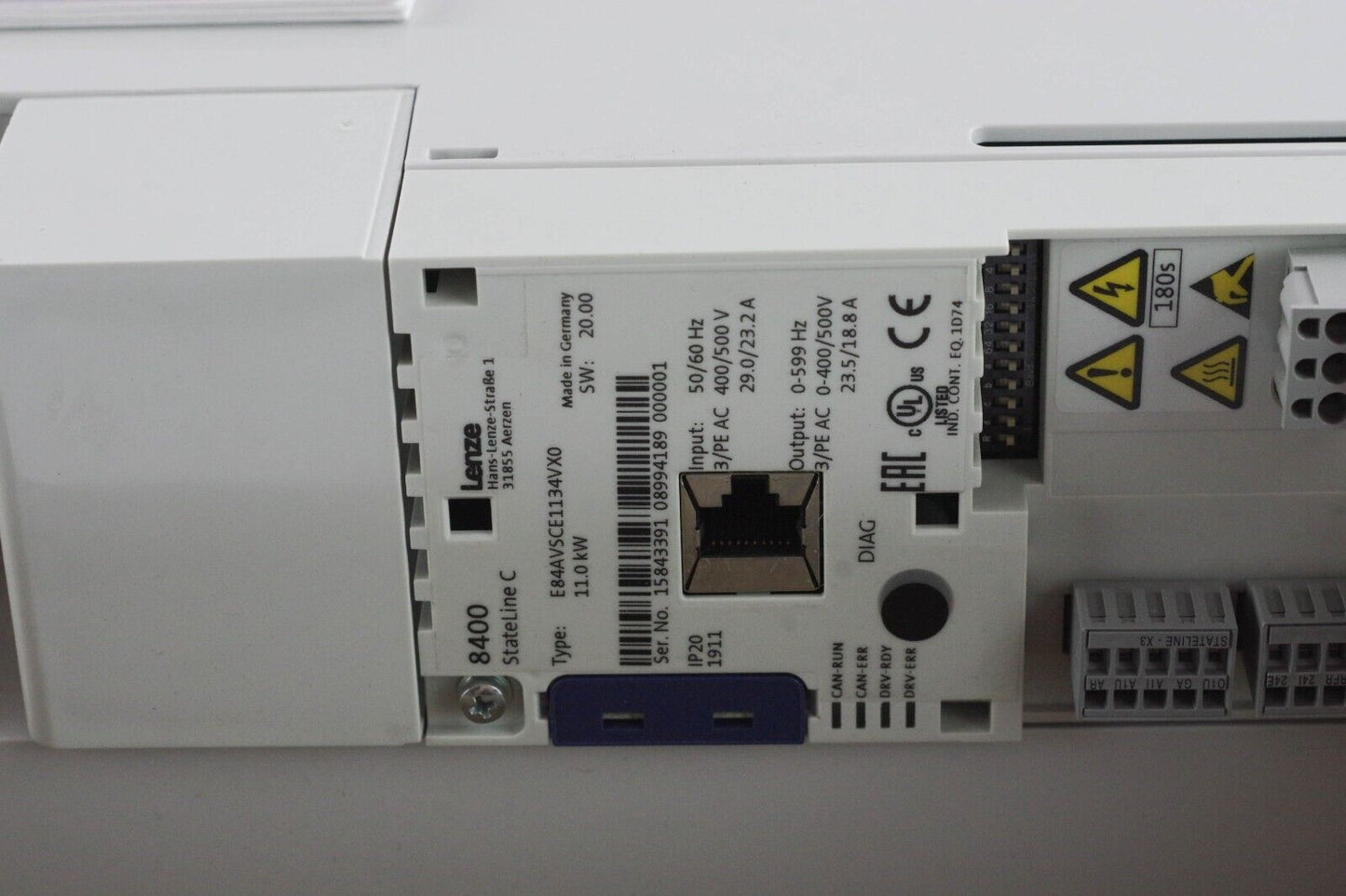 Lenze E84AVSCE1134VX0 8400 StateLine C Inverter - Open Box