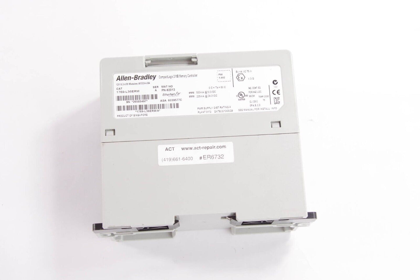 Allen Bradley 1769-L36ERM Ser A CompactLogix 3MB Memory Controller