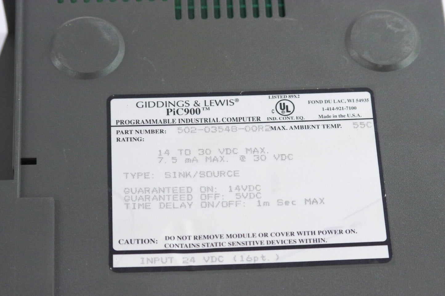 Giddings & Lewis 502-03548-00R2 Module PiC900