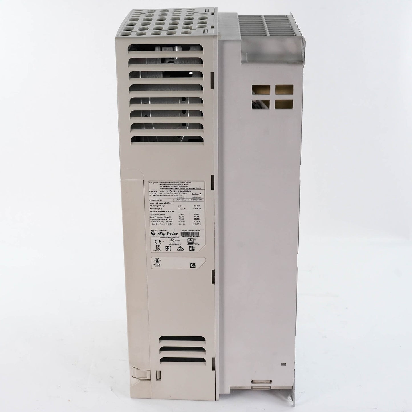 Allen Bradley 20F11ND065AA0NNNNN Ser A PowerFlex 753 AC Drive 480V 65A 50HP