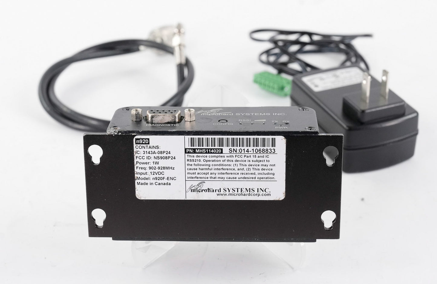Microhard Systems n920 MHS114020 1W 902-928Mhz 12VDC n920F-ENC + Cables