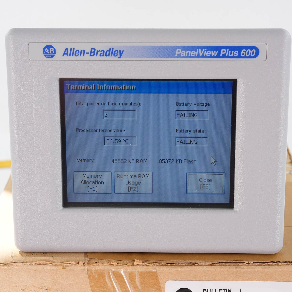 Allen Bradley 2711P-T6C5D /C PanelView Plus 600 Color Touch 24VDC 2711PT6C5D HMI