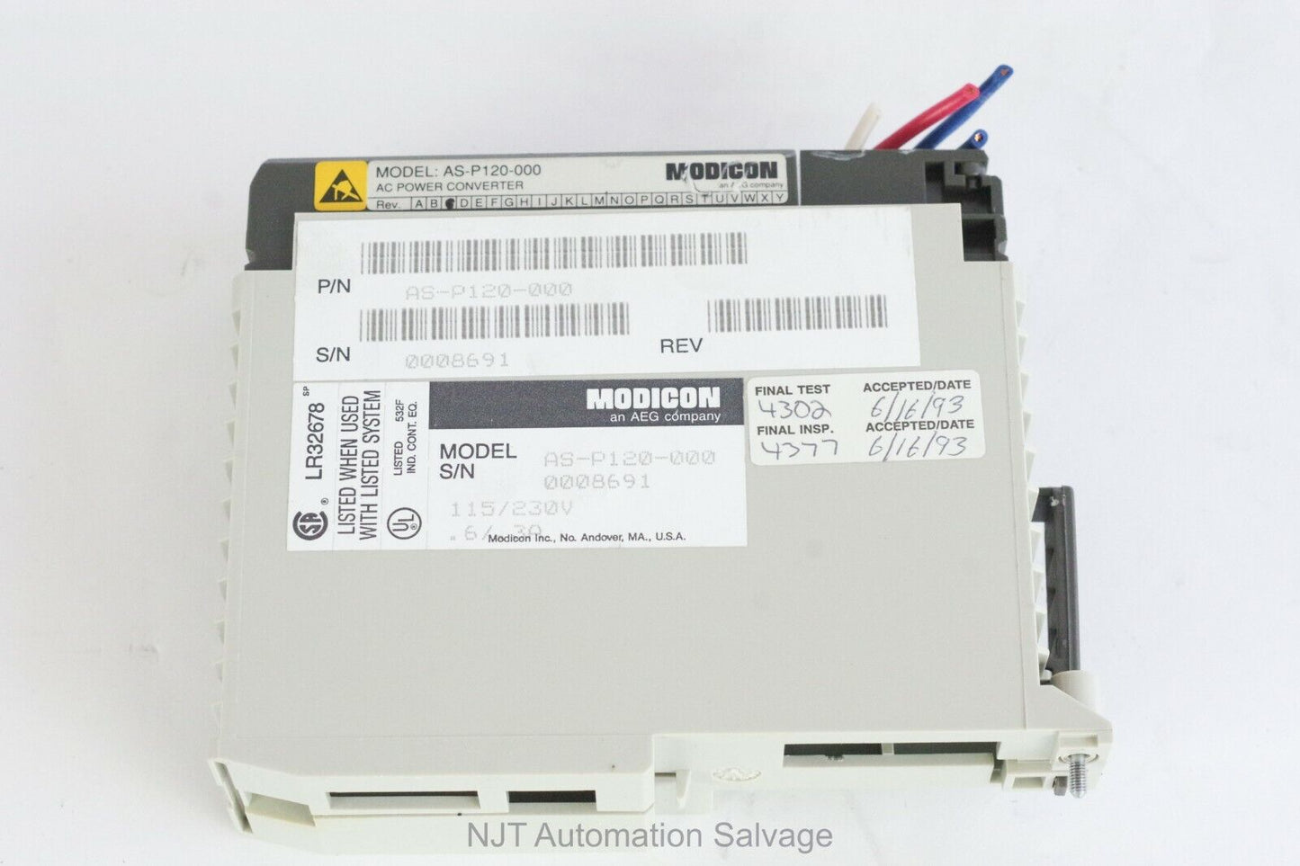 Modicon AS-P120-000 AC Power Converter Rev C P120 /C