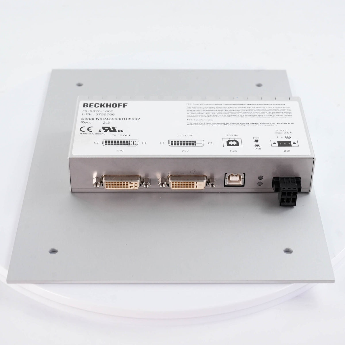 Beckhoff CU8820-1000 USB 2.0 to RJ45 Ethernet Extender Transmitter CU88201000