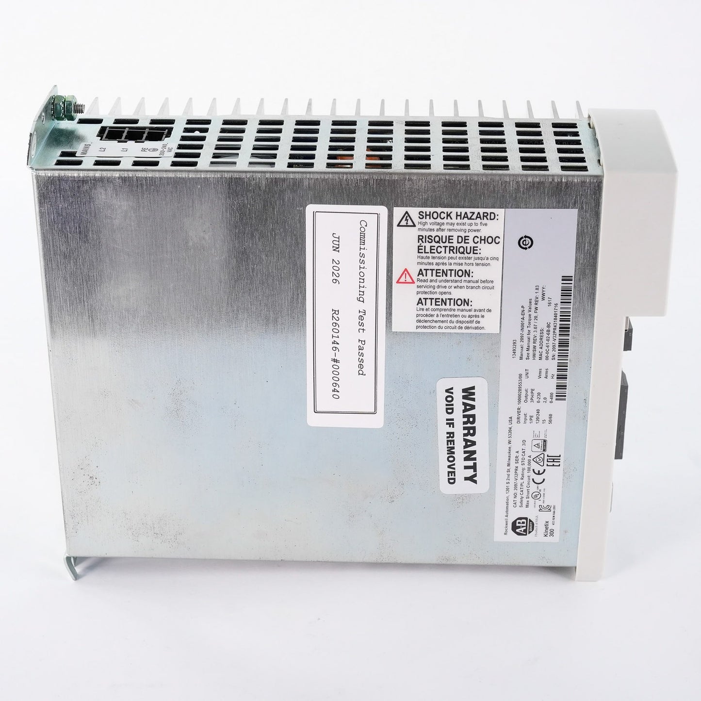 Allen Bradley 2097-V32PR4 Kinetix 300 Servo Drive 2.0kW 240V 1PH 3PH 2097V32PR4