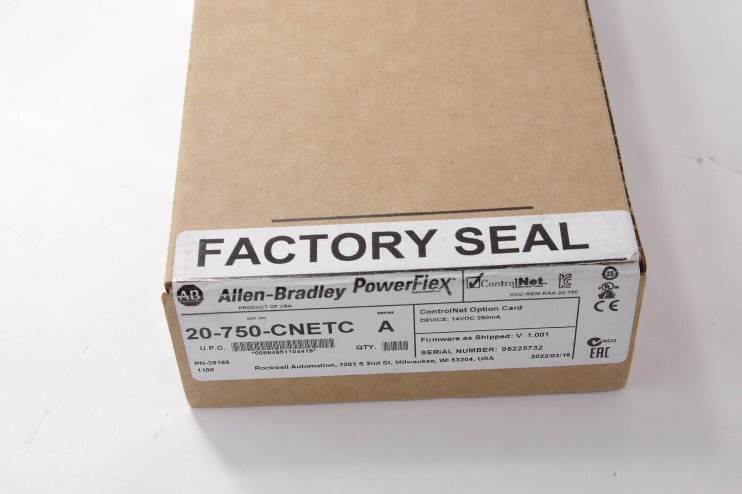 2022 ALLEN BRADLEY 20-750-CNETC Ser A - Sealed Surplus