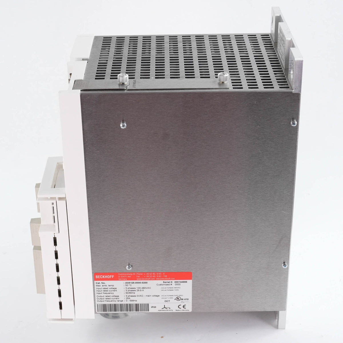 Beckhoff AX5125-0000-0200 Digital Compact Servo Drive 1-Channel 25A