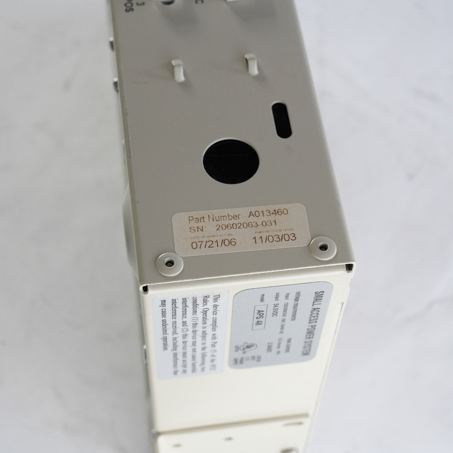 Fujitsu APS-48 Small Access Power System 120/208/240VAC 54.4VDC