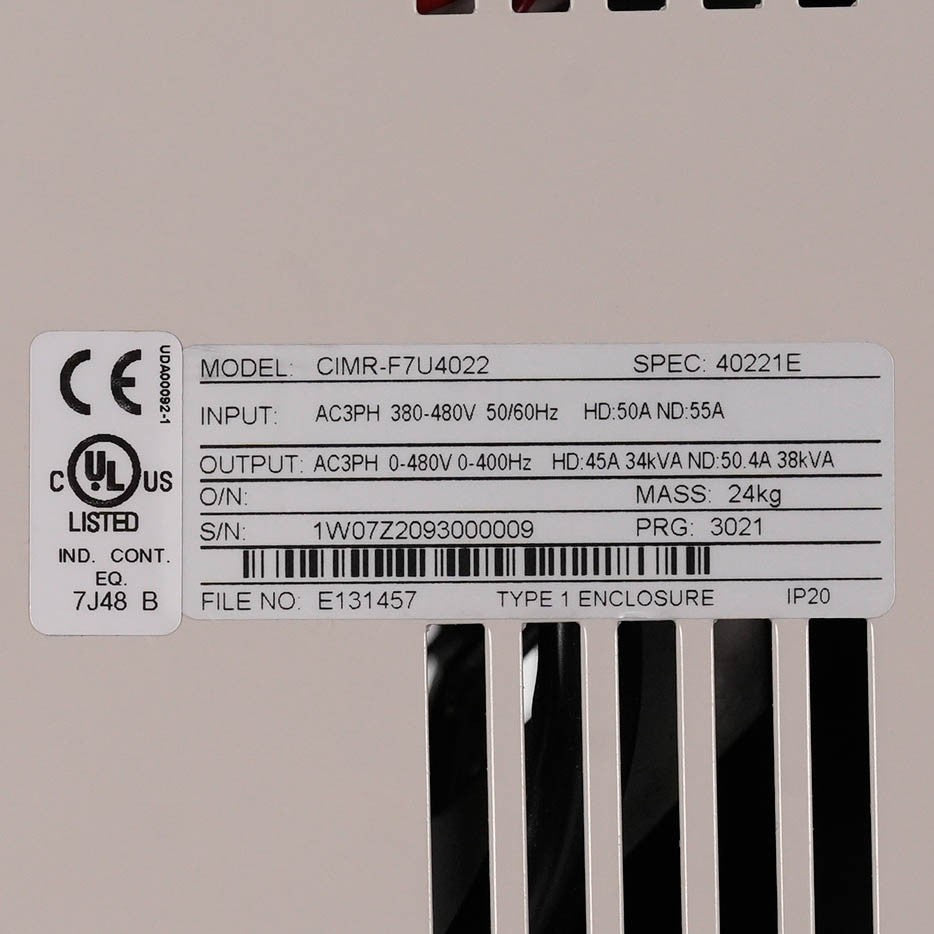 Yaskawa CIMR-F7U4022 Varispeed F7 AC Drive 480V 30HP 22kW 45A VFD CIMRF7U4022