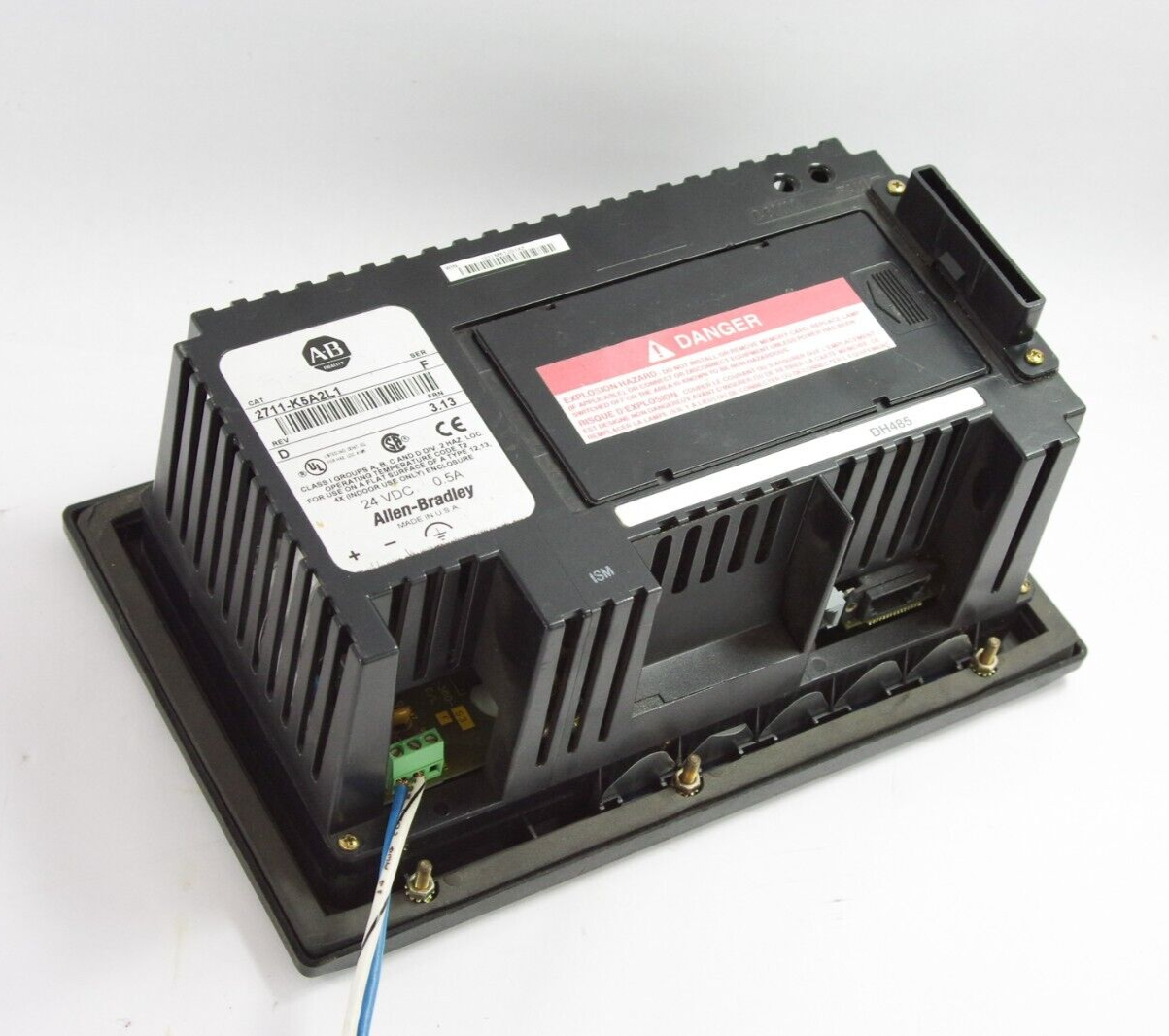 Allen Bradley 2711-K5A2L1 SER F PanelView 550 Mono Key/DH-485 24V DC FRN 3.13