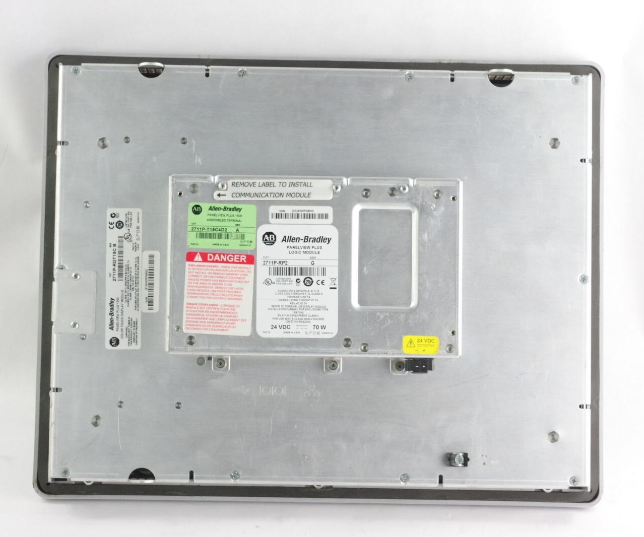 Allen Bradley 2711P-T15C4D2 /A Panelview Plus 1500 + 2711P-RP2 /G RDT15C Refurb
