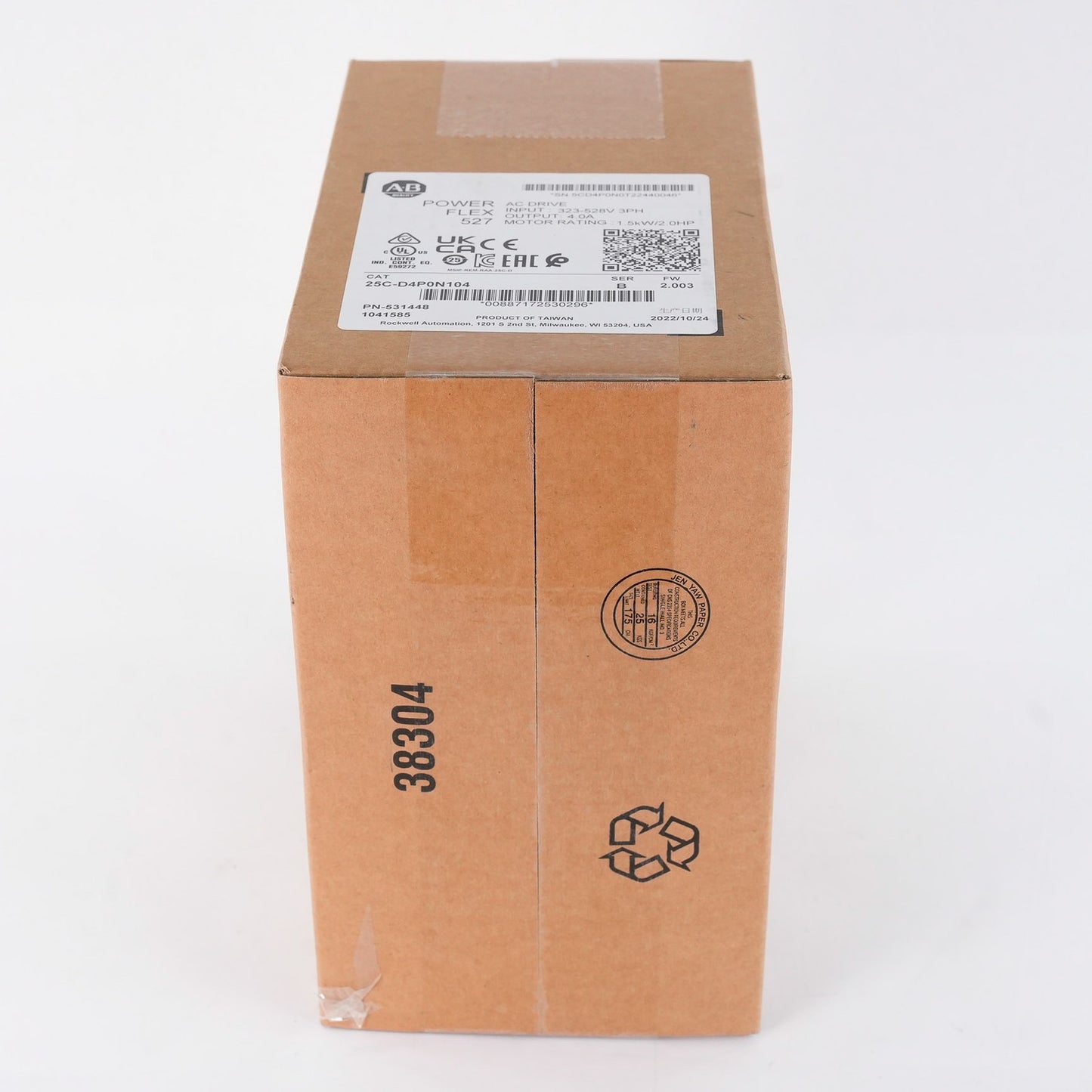 Allen Bradley 25C-D4P0N104 PowerFlex 527 AC Drive 480V 3PH 2HP 1.5kW 4A