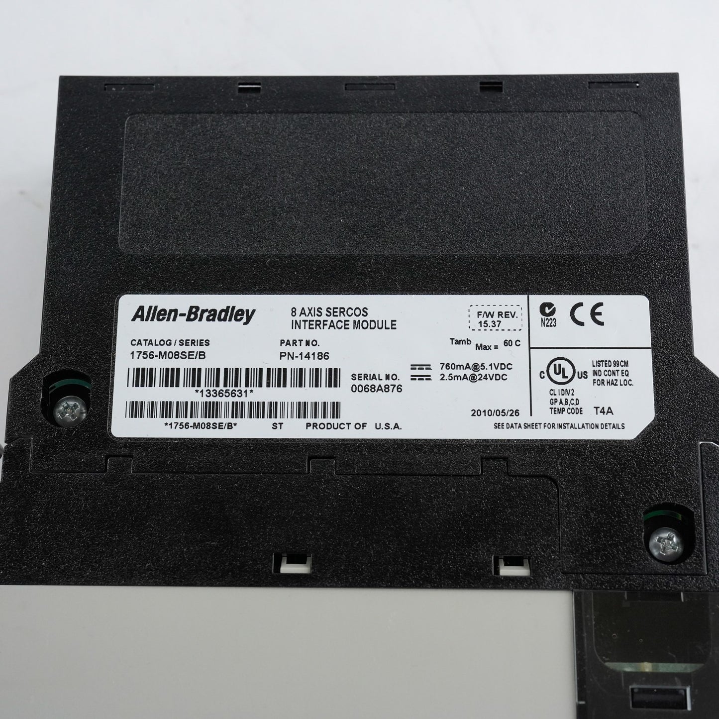 Allen Bradley 1756-M08SE/B 8 Axis Sercos Interface Module 1756M08SE/B