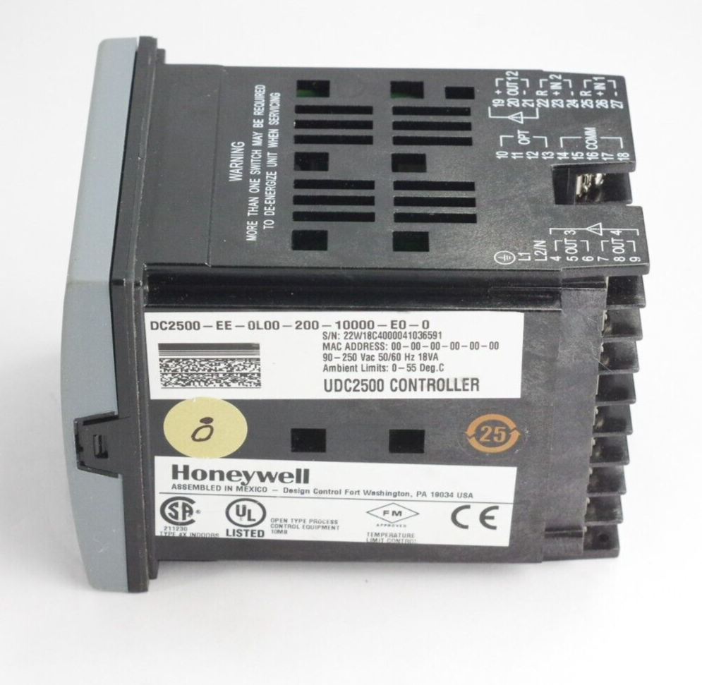 Honeywell DC2500-EE-0L00-200-10000-E0-0 Temperature Controller