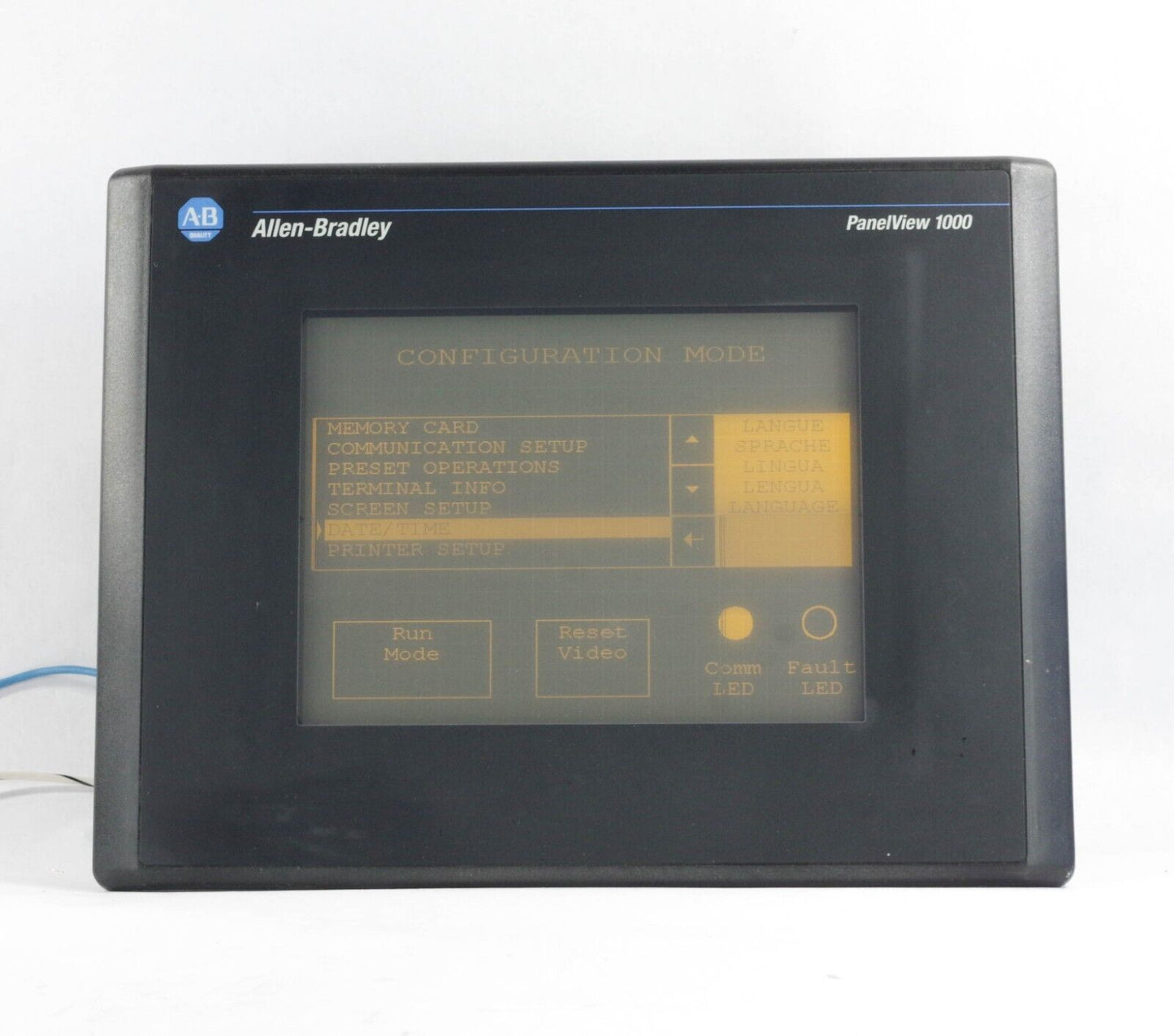 Allen Bradley 2711-T10G3L1 Ser A Rev K PanelView 1000 Grayscale Terminal