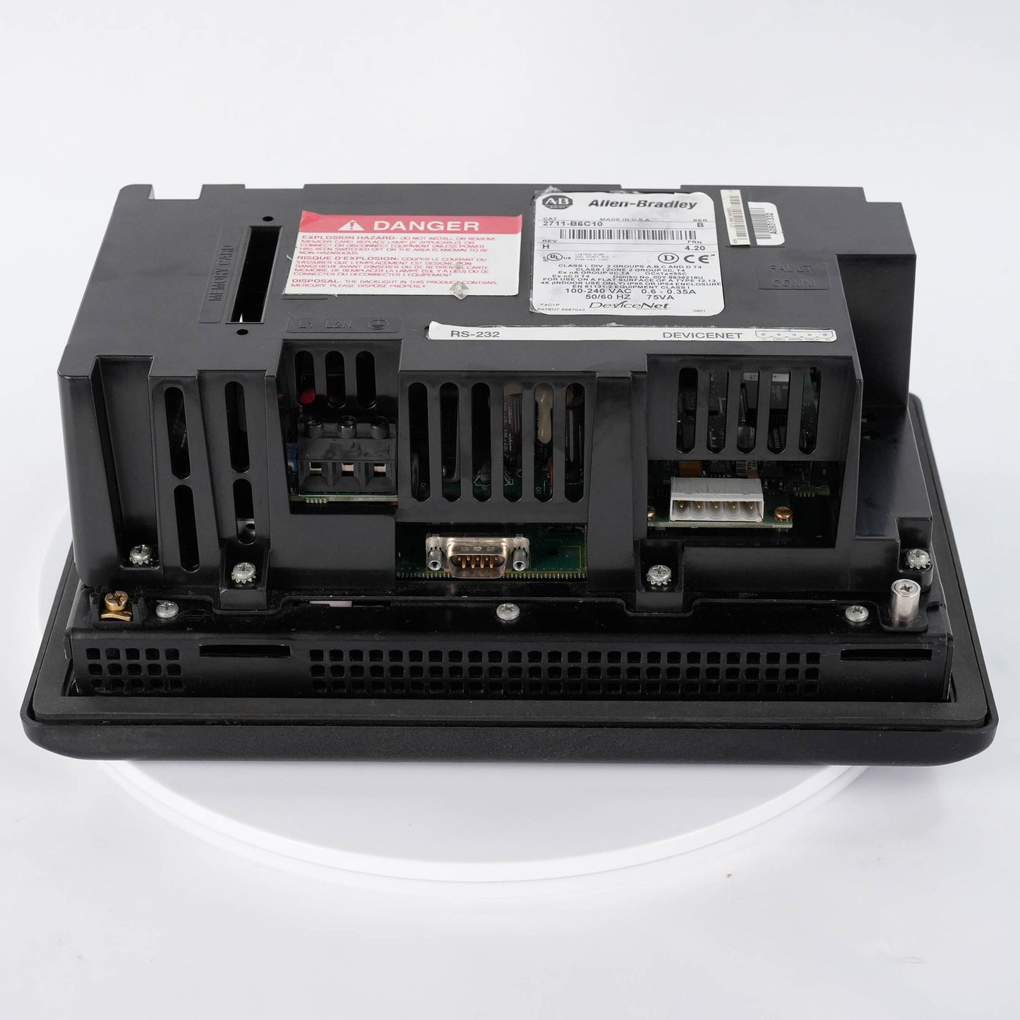 Allen Bradley 2711-B6C10 Ser B PanelView 600 Color HMI Keypad Touch DeviceNet
