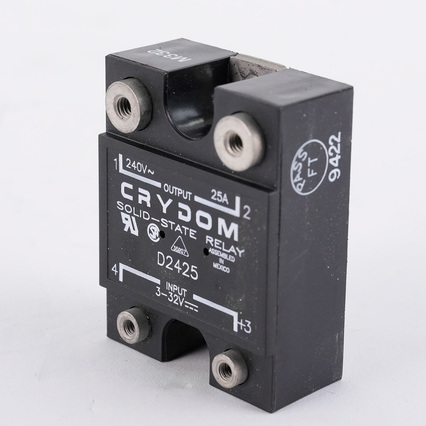 Crydom D2425 Solid State Relay SSR 240V 25A 3-32V Input - Open Box