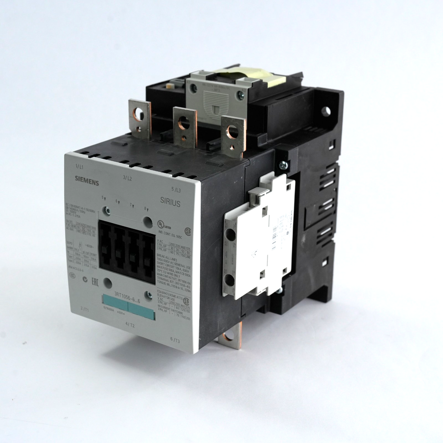 Siemens 3RT1056-6 SIRIUS Contactor 480 VAC Coil 3RT1 056-6NF36 3RT1056-6NF36