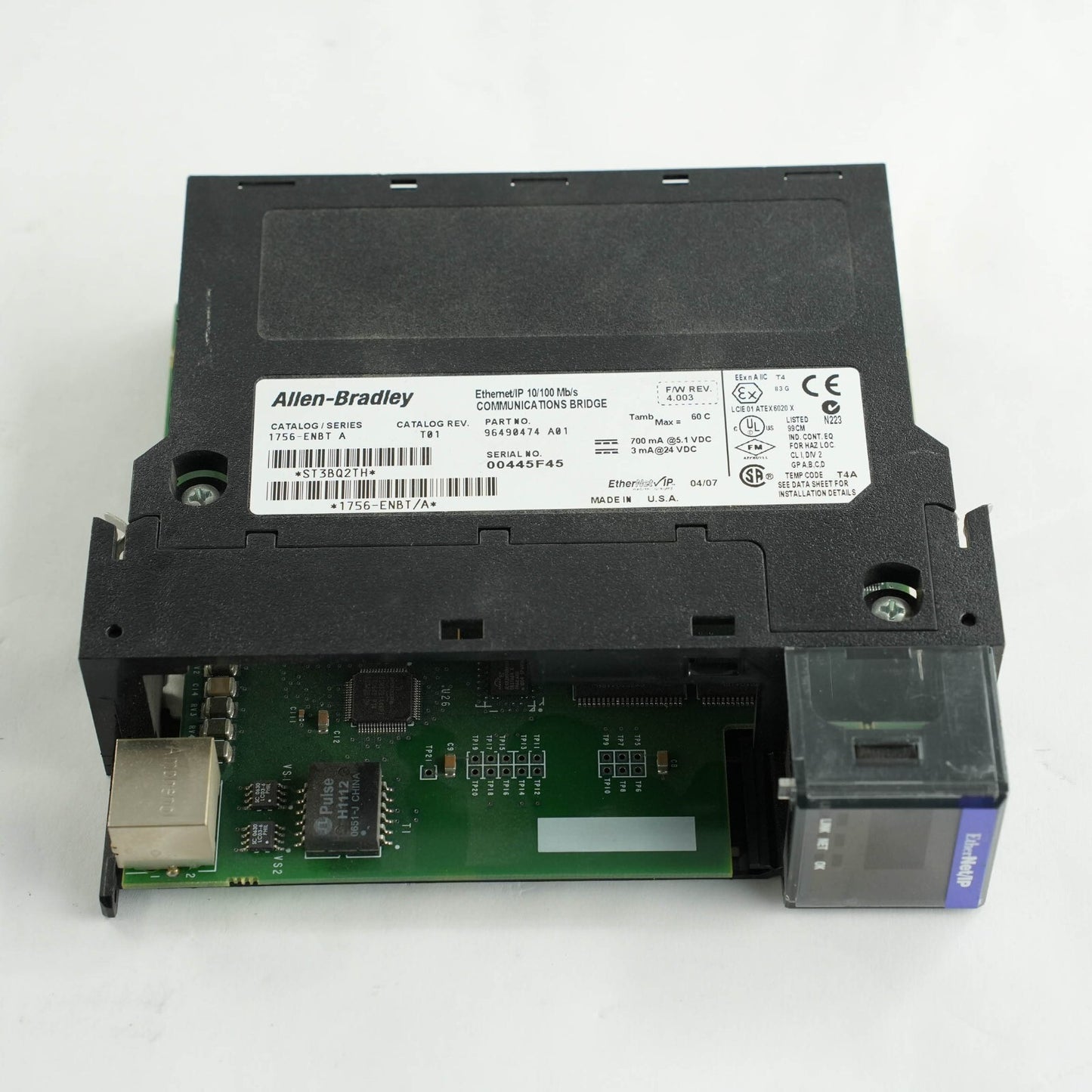 Allen-Bradley 1756-ENBT /A ControlLogix Ethernet/IP Comms Module FW 4.003