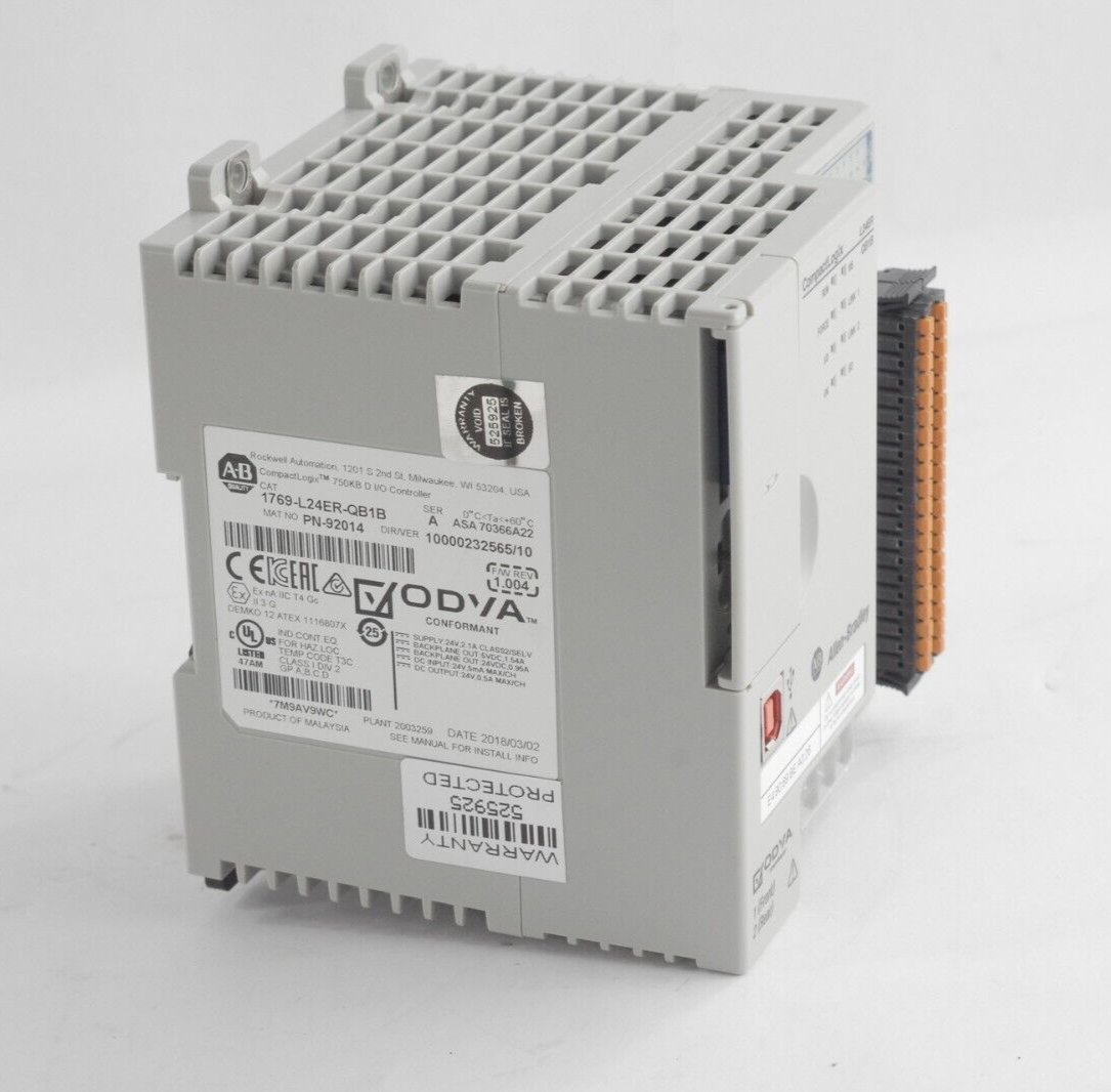 Allen Bradley 1769-L24ER-QB1B Ser A CompactLogix 750kB Controller