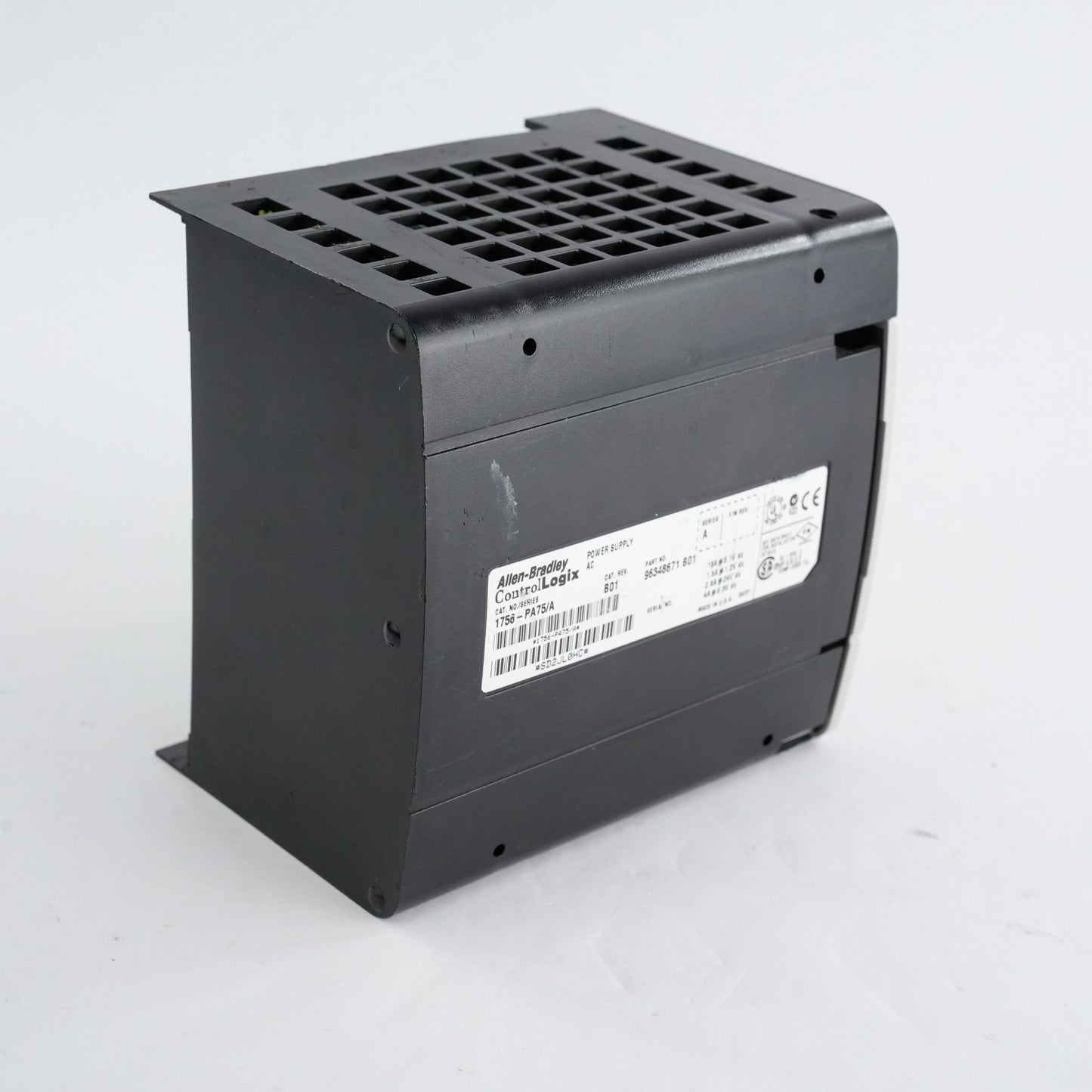 Allen Bradley 1756-PA75/A CAT. REV. B01 ControlLogix AC Power Supply 1756PA75/A