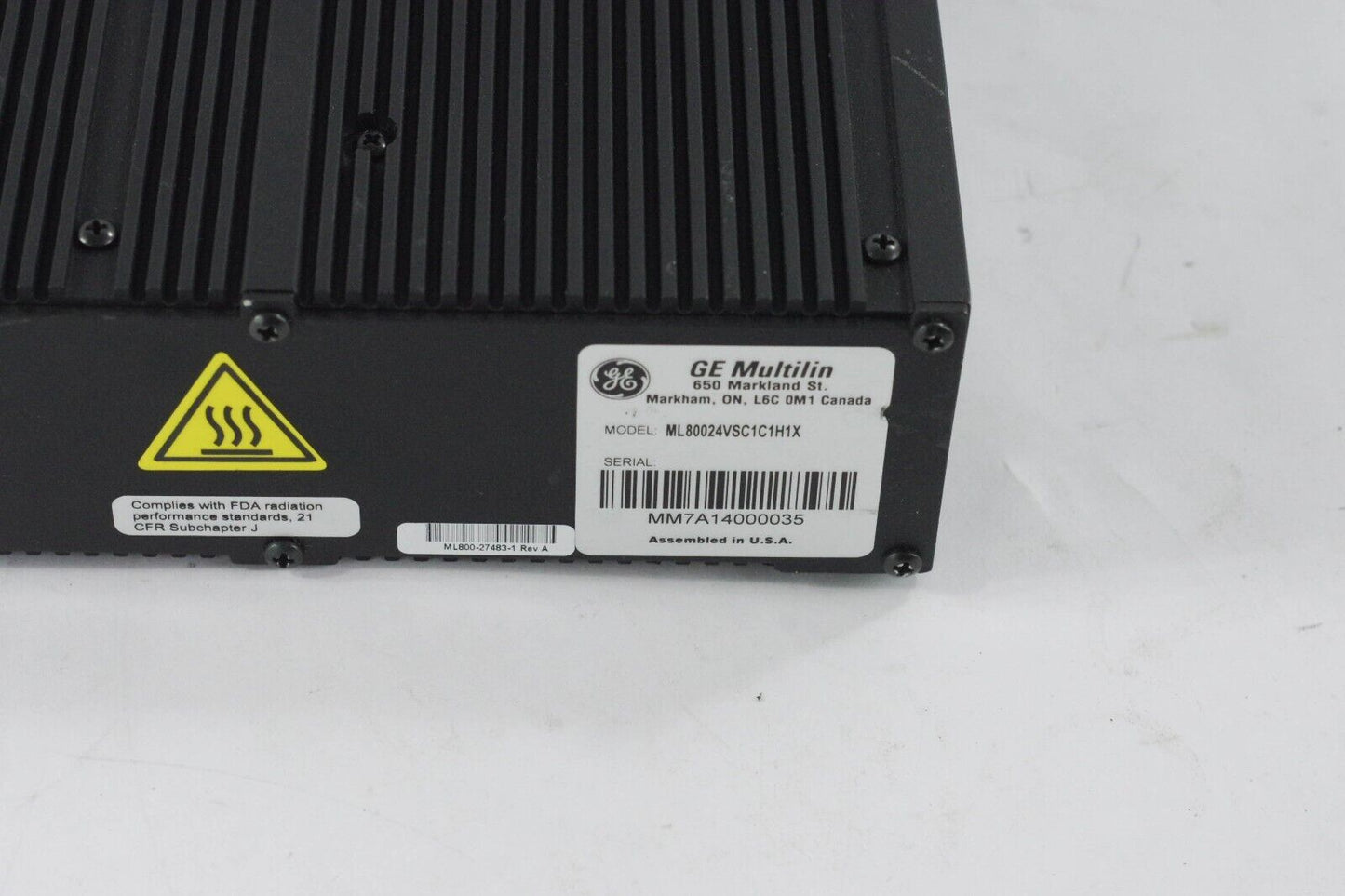 GE Multilin ML800 Switch ML800-24VS-C1-C1-H1-X ML80024VSC1C1H1X 27482-1