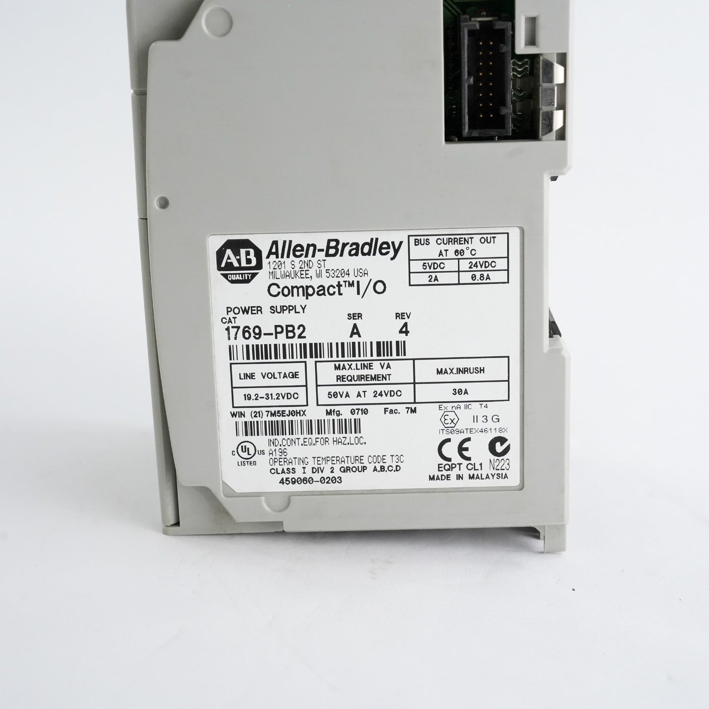 Allen Bradley 1769-PB2 /A Rev 4 CompactLogix Power Supply Module 1769PB2