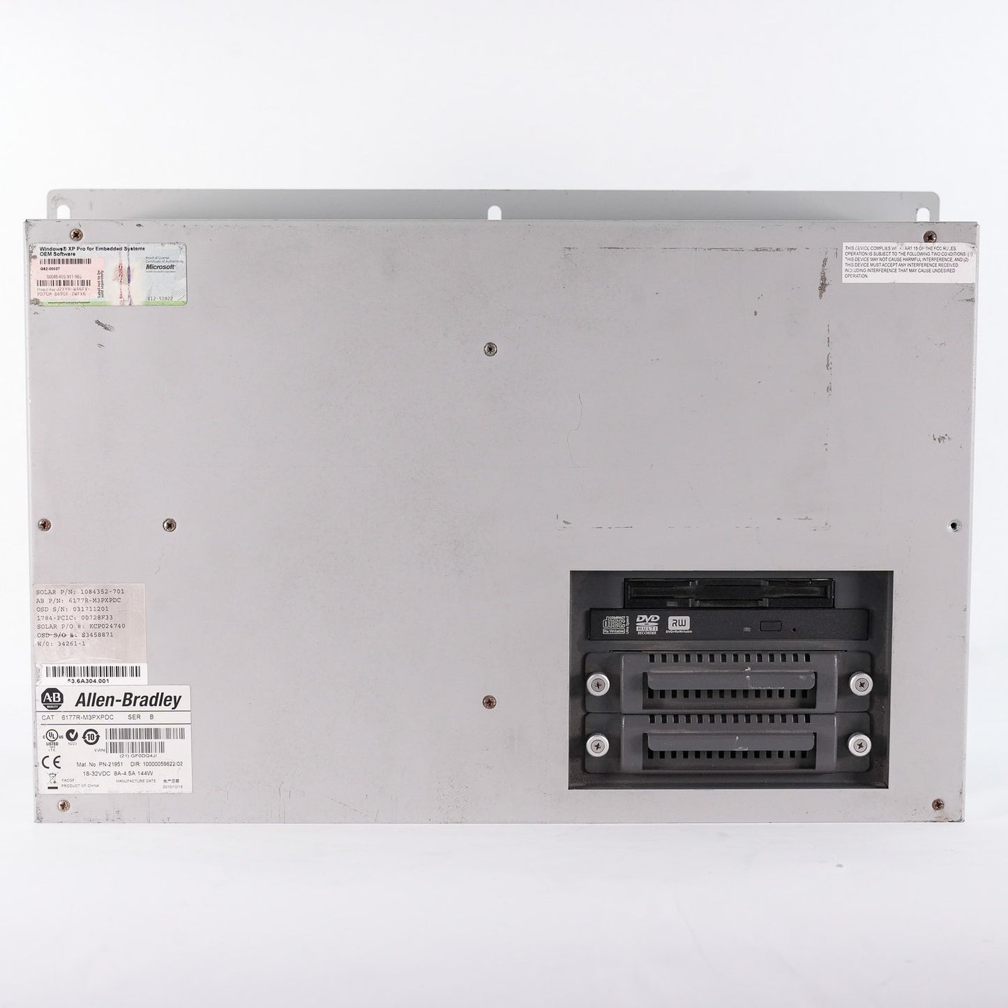 Allen Bradley 6177R-M3PXPDC VersaView 1200P Industrial Computer 6177R-M3PXP Sr B