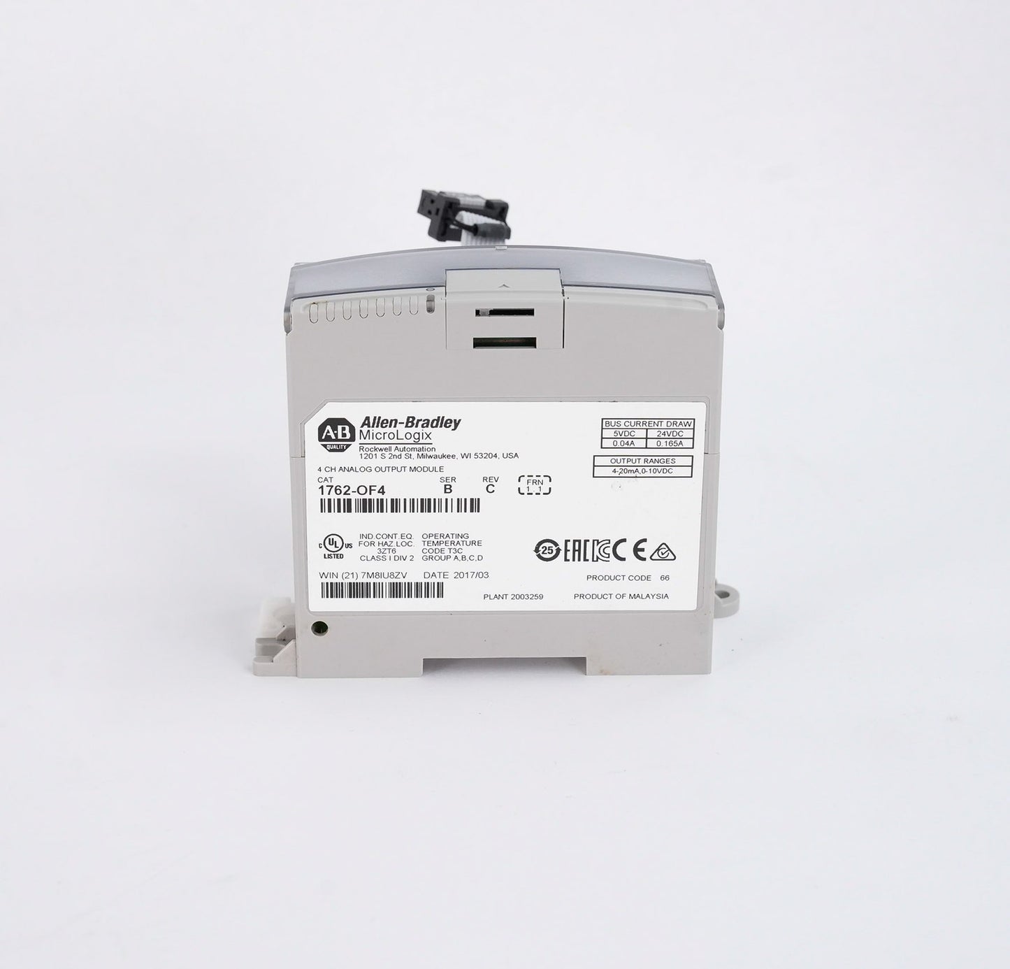 Allen Bradley 1762-OF4 /B MicroLogix 4 Channel Analog Output Module 1762OF4