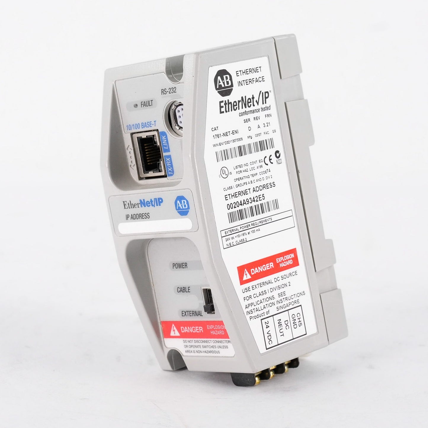 Allen Bradley 1761-NET-ENI /D MicroLogix Ethernet Interface Module 1761NETENI