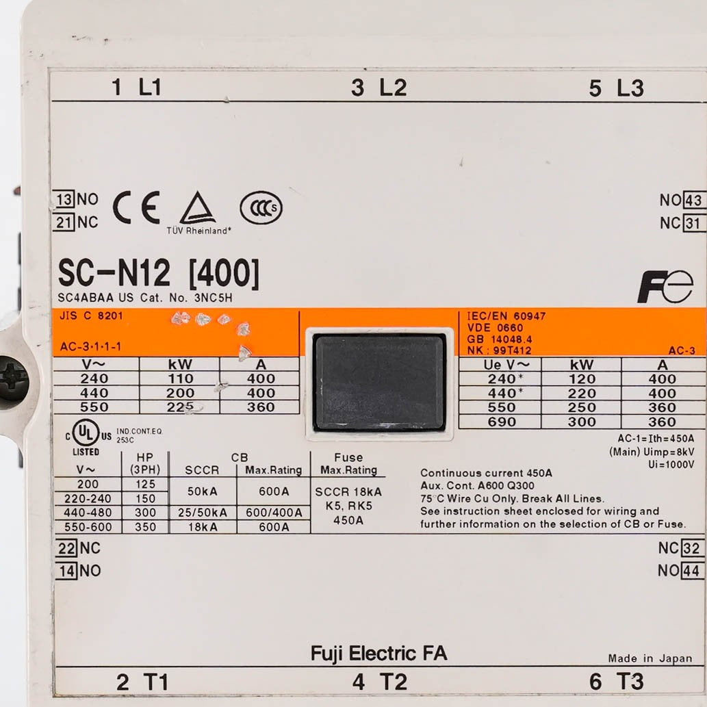 Fuji Electric Sc-N12 Super Rapid Fuse 500V 50A 3NC5H 100kA AC/DC Fuse