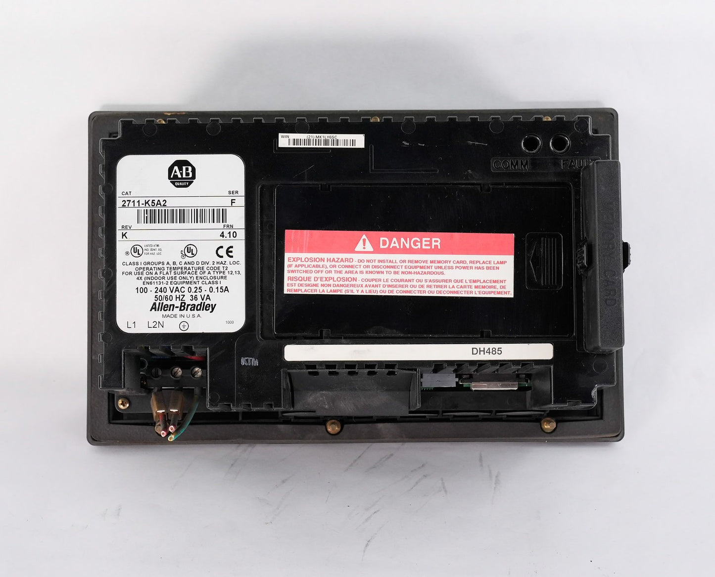 Allen Bradley 2711-K5A2 /F Rev K PanelView 550 HMI Display Panel 2711K5A2