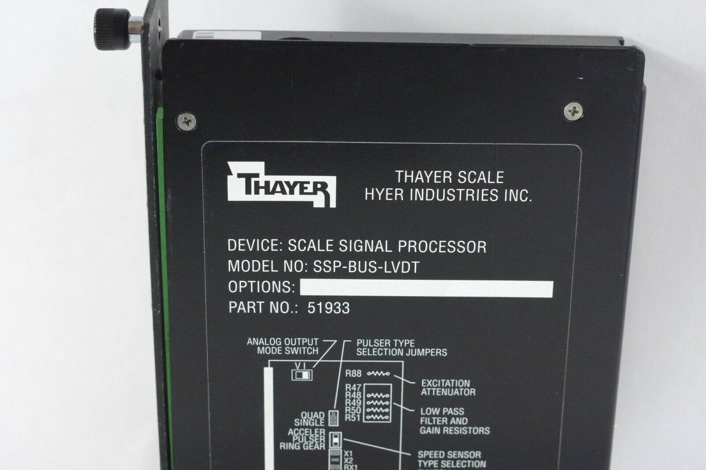 THAYER SCALE SIGNAL PROCESSOR 51933 SSP-BUS-LVDT