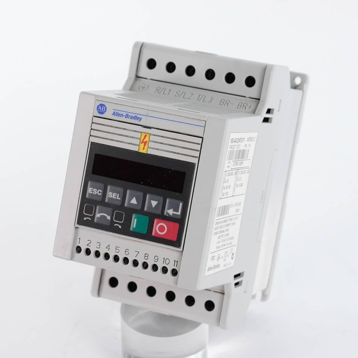 Allen Bradley 160-AA02NPS1P1 Ser C Bulletin 160 AC Drive 200-240V 0.37kW 0.5HP