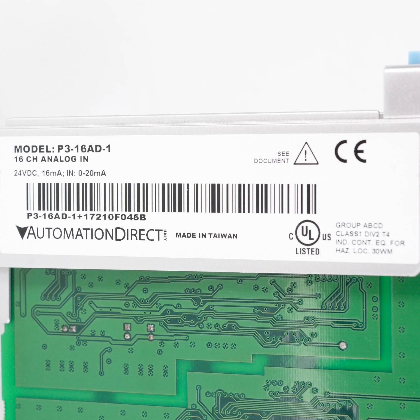 Automation Direct P3-16AD-1 Productivity3000 16-Channel Analog Input Module