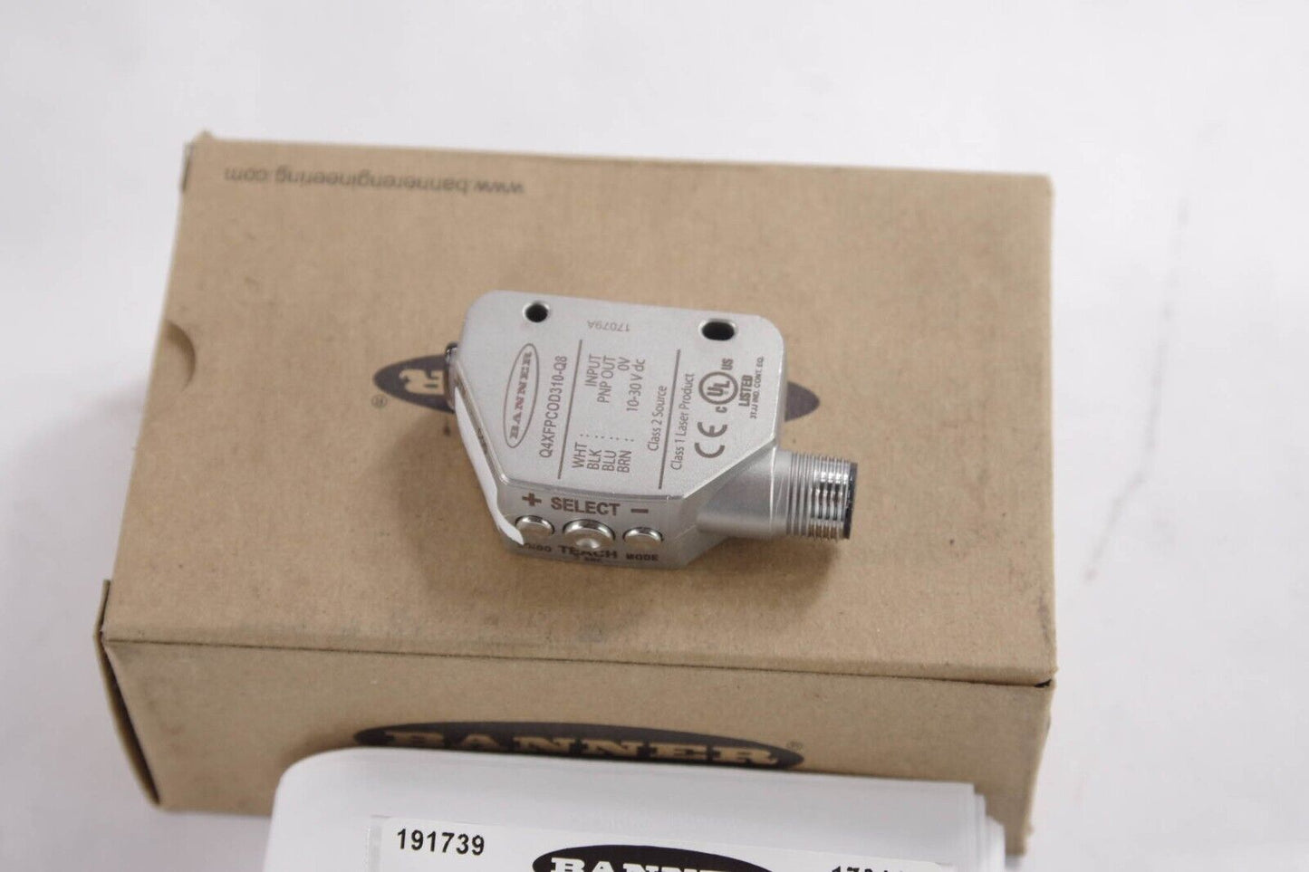 BANNER Q4XFPCOD310-Q8 97544 Q4X SERIES RUGGED LASER DISTANCE SENSOR -Surplus New