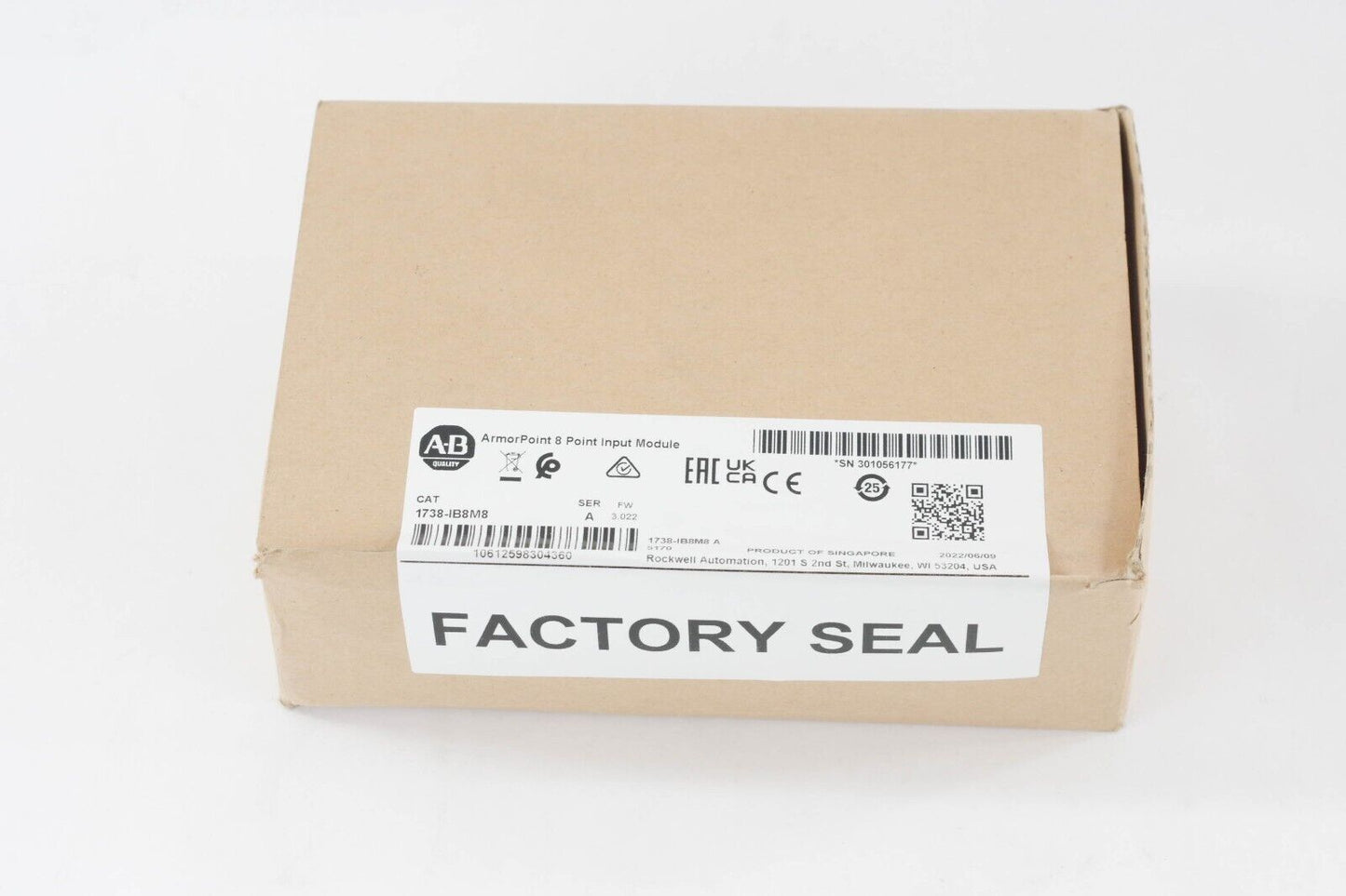 2022 ALLEN BRADLEY 1738-IB8M8 / 1738IB8M8 ArmorPoint 8 Point Input -New Surplus