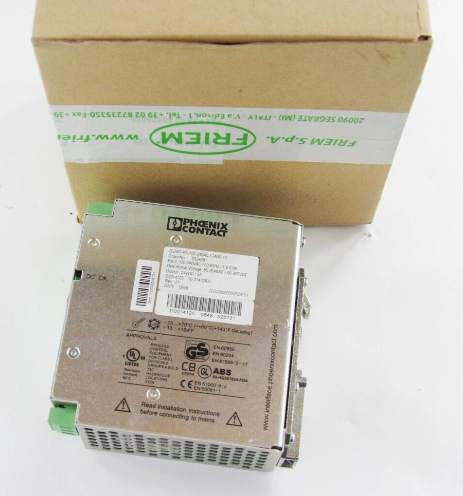 Phoenix Contact QUINT-PS-100-240AC/24DC/5 / QUINTPS100240AC24D5 Power Supply