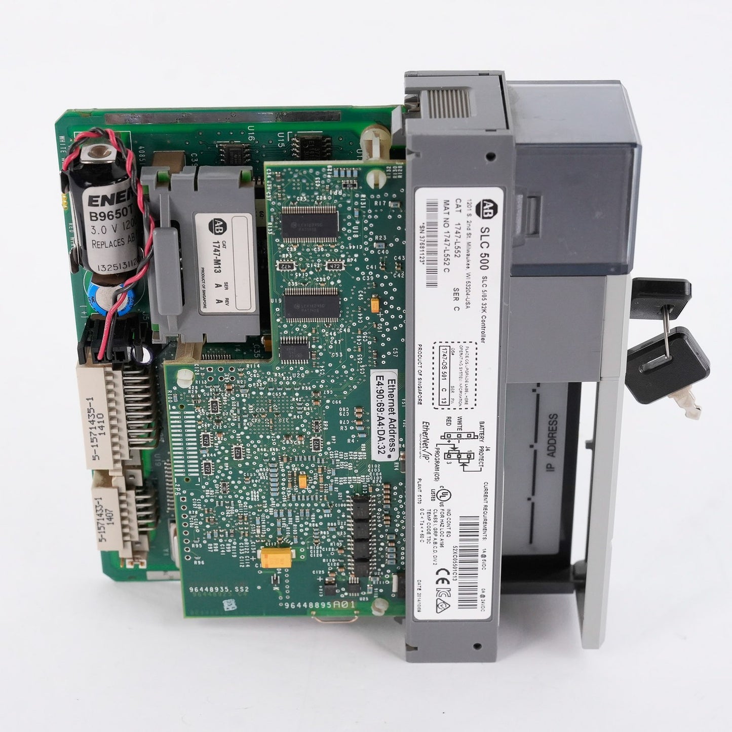 Allen Bradley 1747-L552 /C SLC 500 5/05 Processor 32K 1747L552 Ethernet Ser C