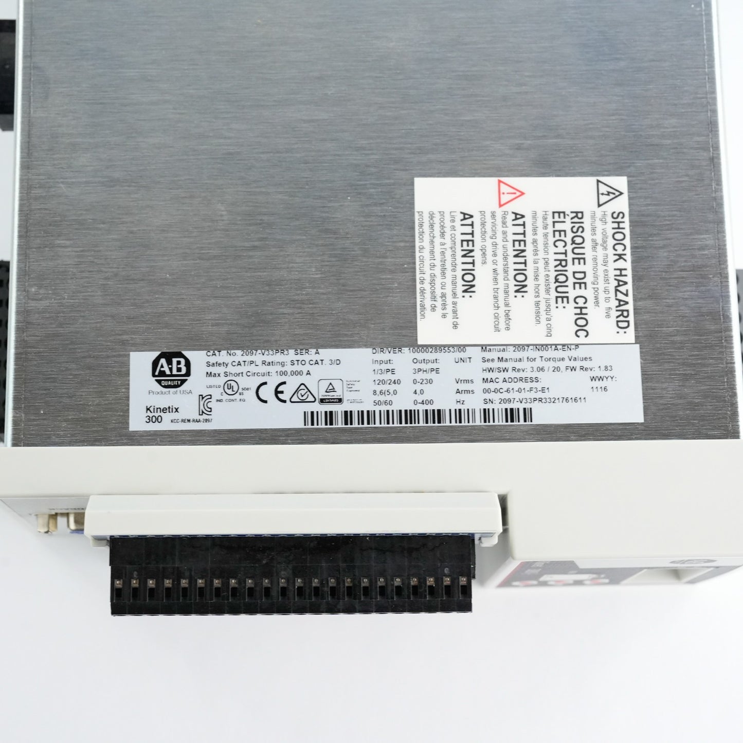 Allen Bradley 2097-V33PR3 /A Kinetix 300 Servo Drive 2097V33PR3