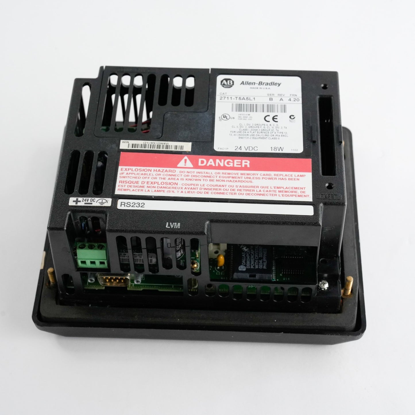 Allen Bradley 2711-T5A5L1 /B Rev A PanelView 550 24VDC Terminal - Refurbished