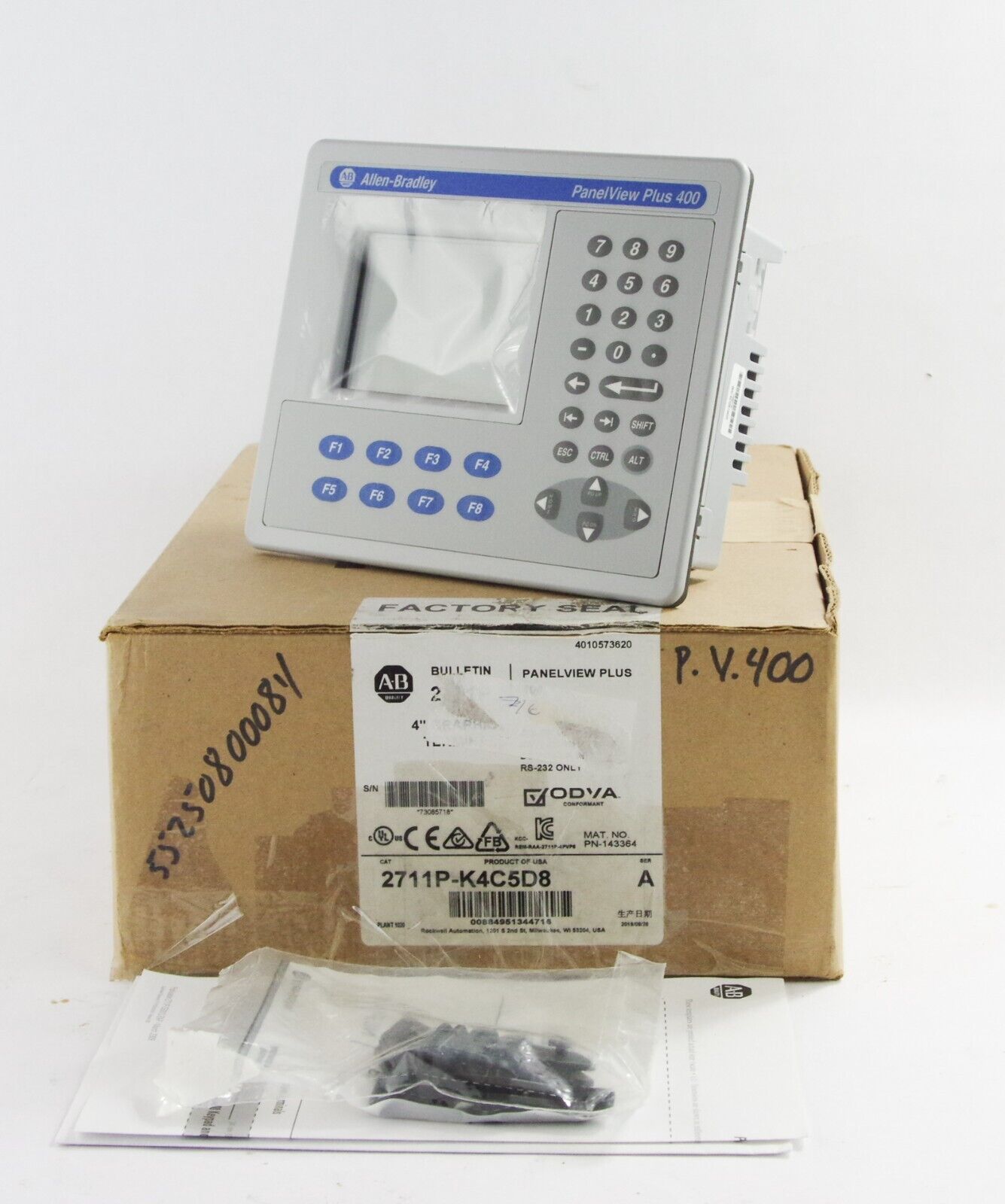 2019 Allen Bradley Panelview Plus 400 2711P-K4C5D8 Ser A - New Open Box