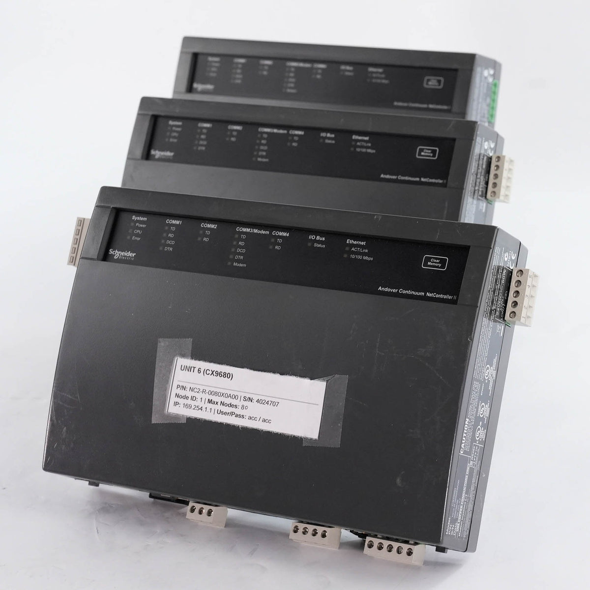 Andover NetController II CX9680 NC2-R-0080X0A00 8 Node Controller XDriver Alarms